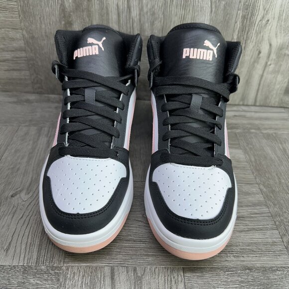 Puma Rebound Layup Women's size 6.5 Black Pink Midtop Shoes 394891-40 - Picture 3 of 8